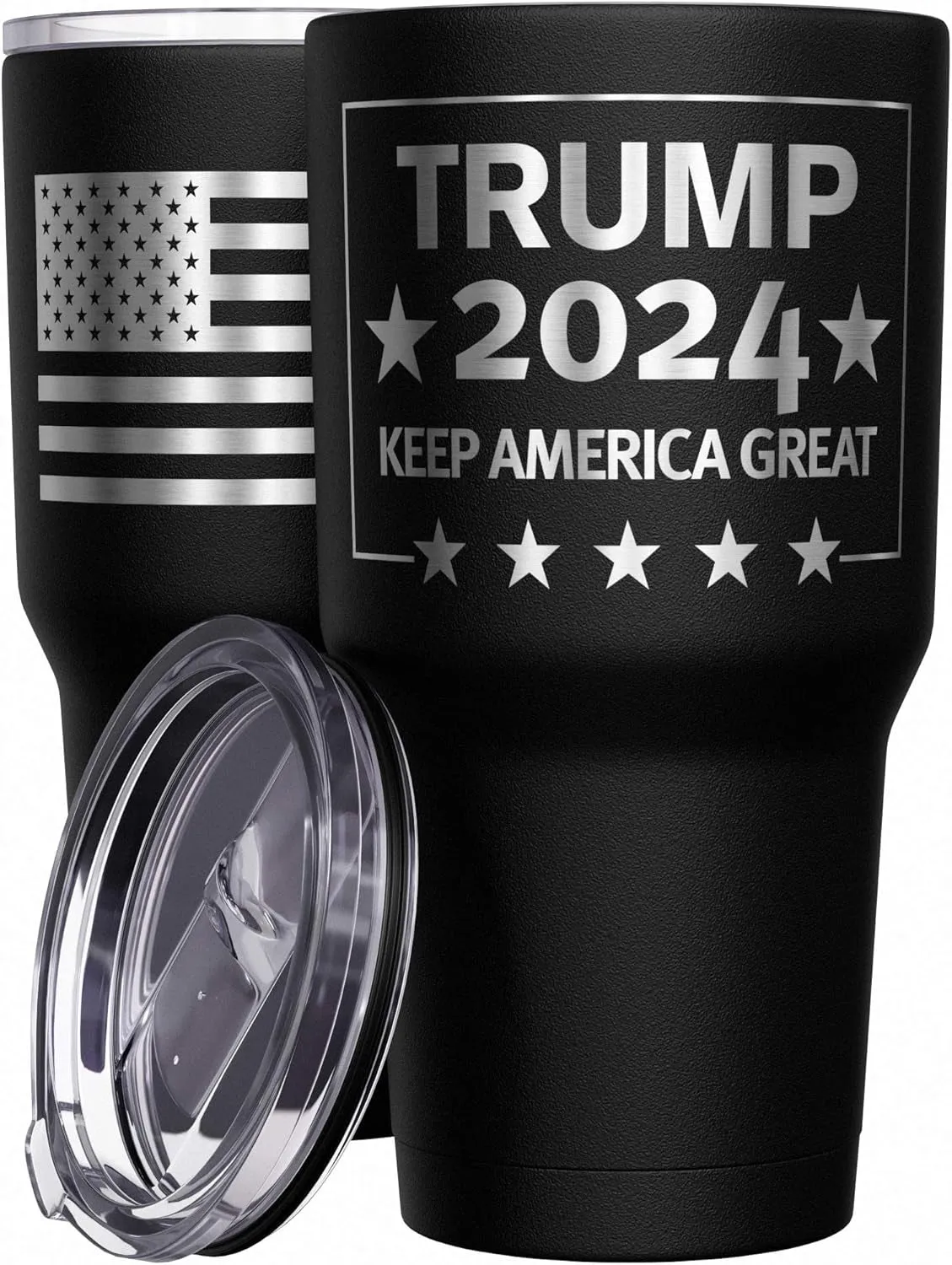 - Trump 2024 - Keep America Great - Republican Tumbler - American Flag Coffee Travel Mug - Keep America Great Travel Mug - Double Insulated Tumbler - 30 Oz