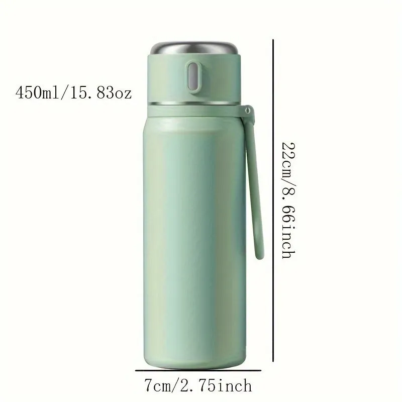 18.6oz/15.22oz 316 Stainless Steel Insulated Travel Mug, Wide Mouth, Leak-Proof, Portable, High-Quality Outdoor Cup for Tea, Camping, Hiking, Car Use, Eco-Friendly, No PVC, 304 Stainless Steel Inner Lining