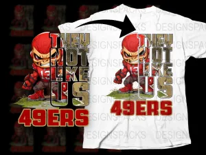 49ers They Not Like Us Graphic Png Digital Download