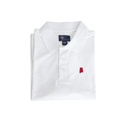 Alabama Tuscaloosa Clubhouse Performance Polo White