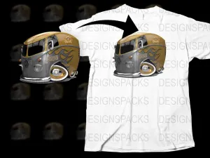 Anaheim Ducks Custom Design VW Bus Graphic Png Digital Download