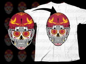 Arizona Cardinals NFL Sugar Skull Helmet Png Digital Download