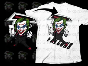 Atlanta Falcons Joker Playing Card Design Png Digital Download