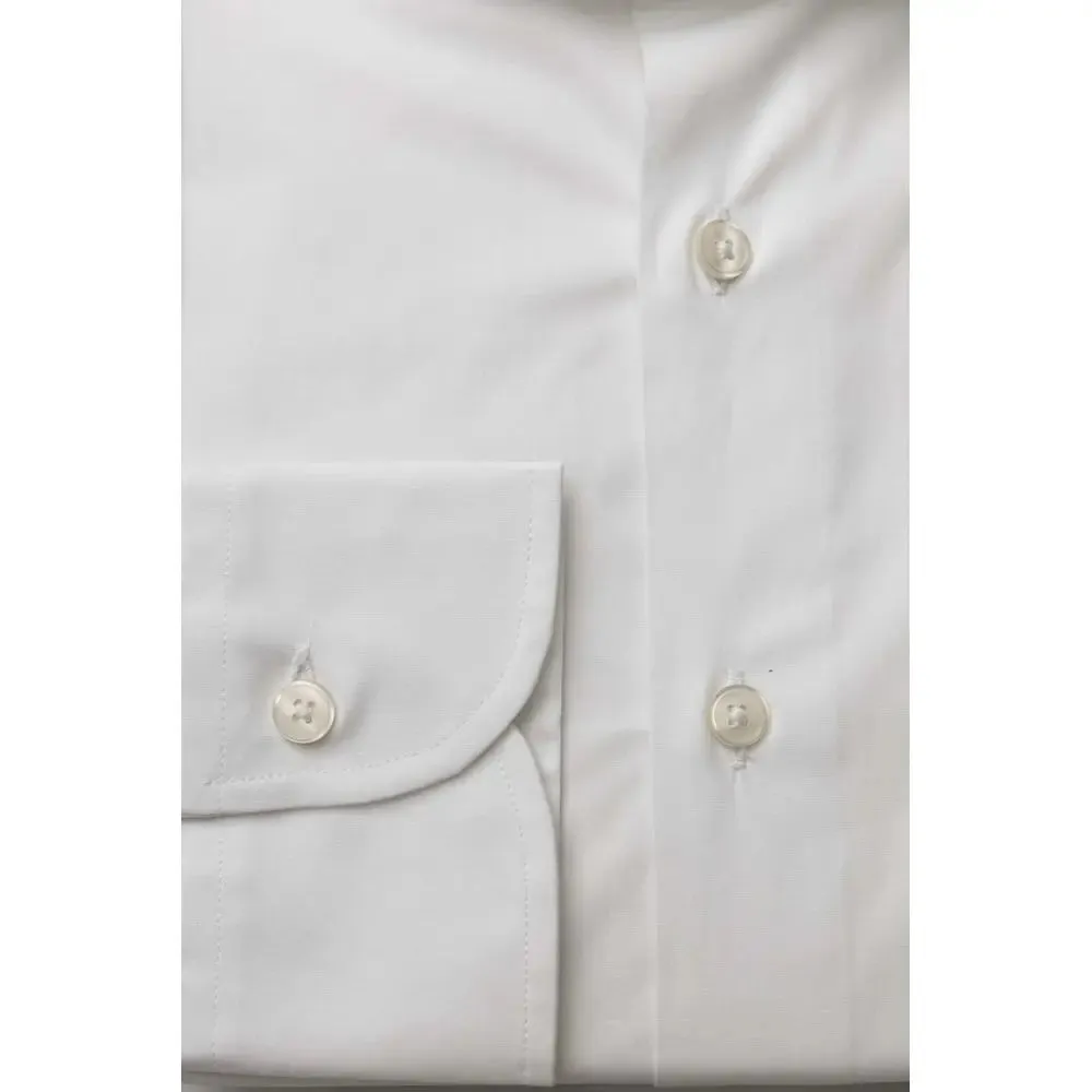 Bagutta White Cotton Mens Shirt