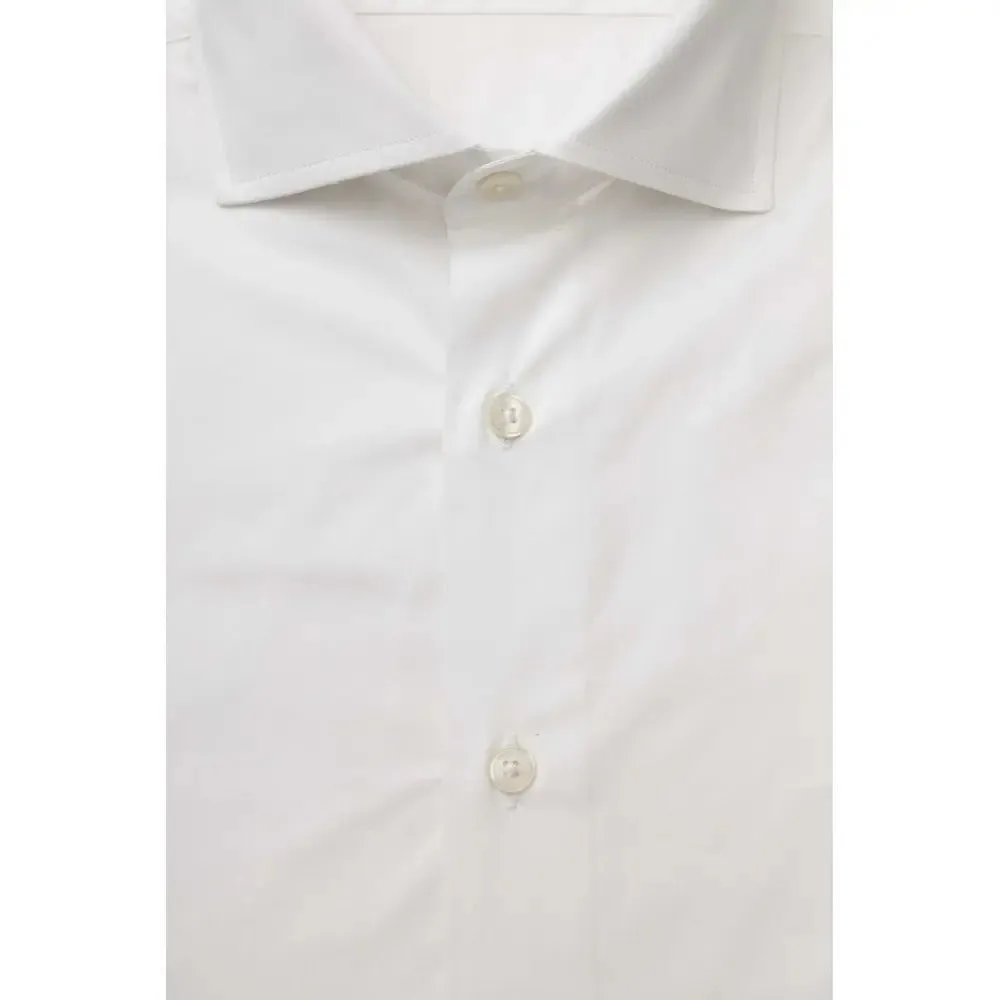 Bagutta White Cotton Mens Shirt