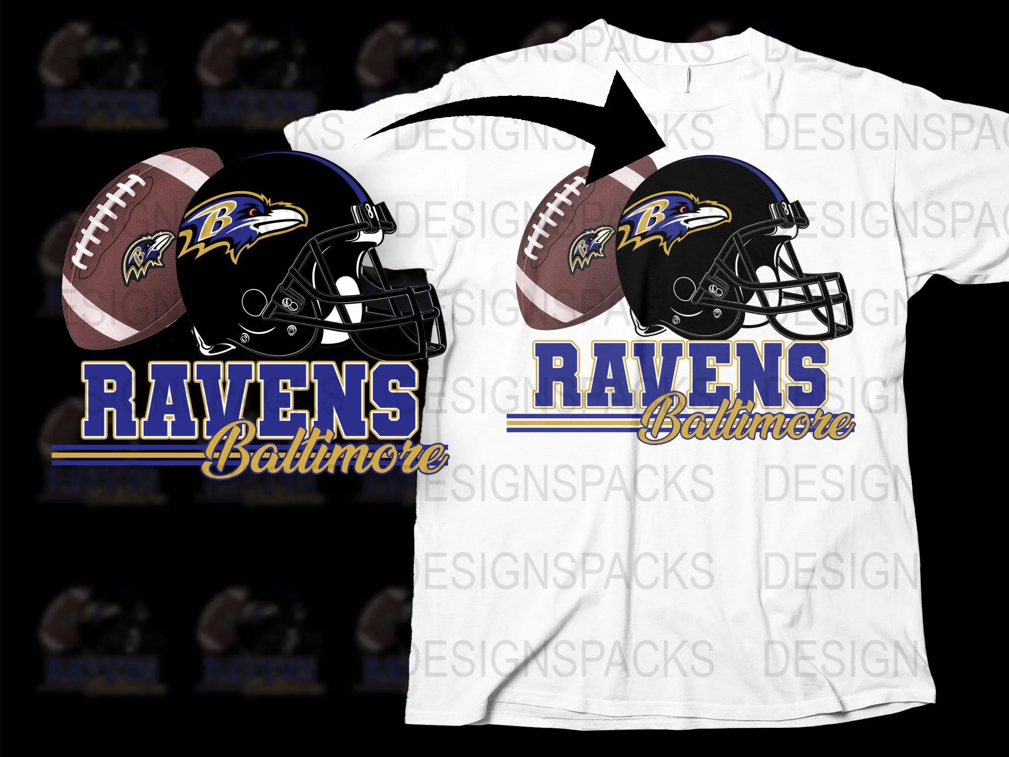 Baltimore Ravens Football Enthusiast Graphic Png Digital Download