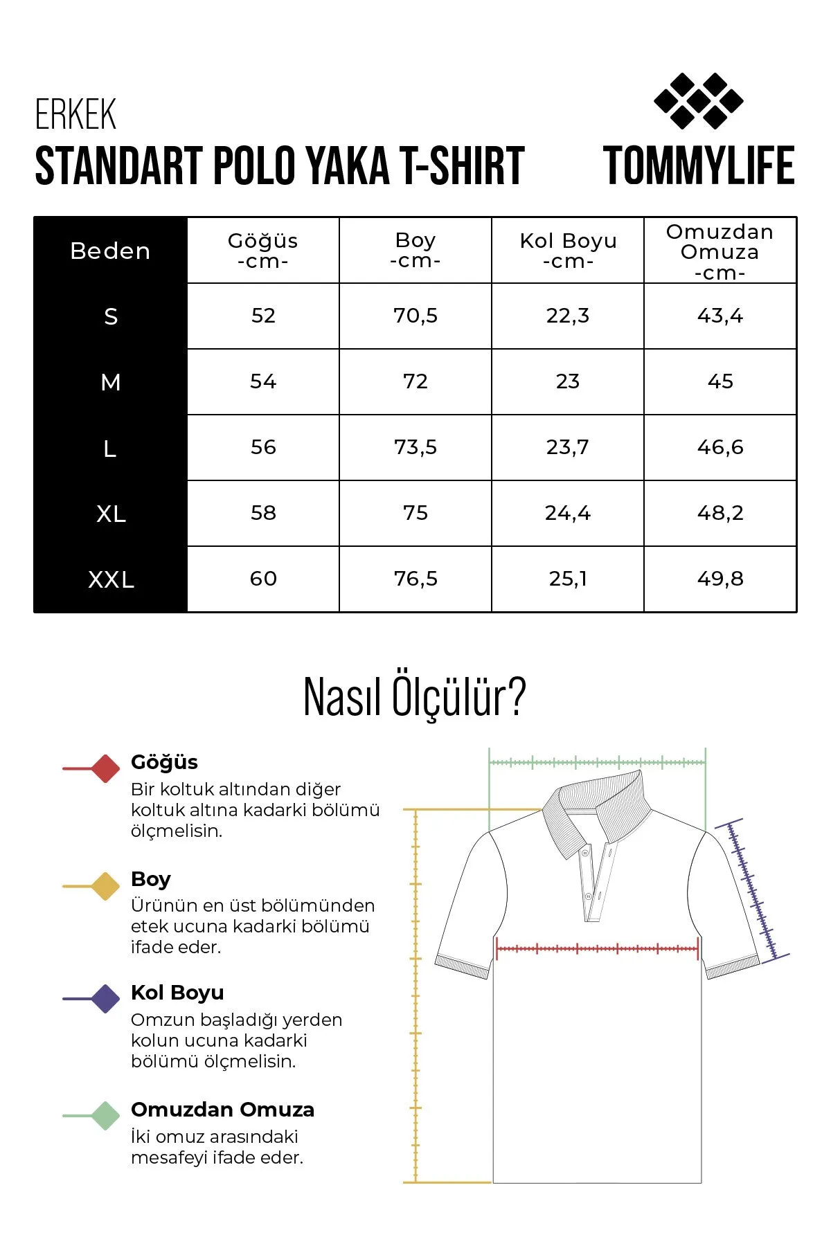 basic logolu standart kalip triko polo yaka erkek t-shirt - 87748