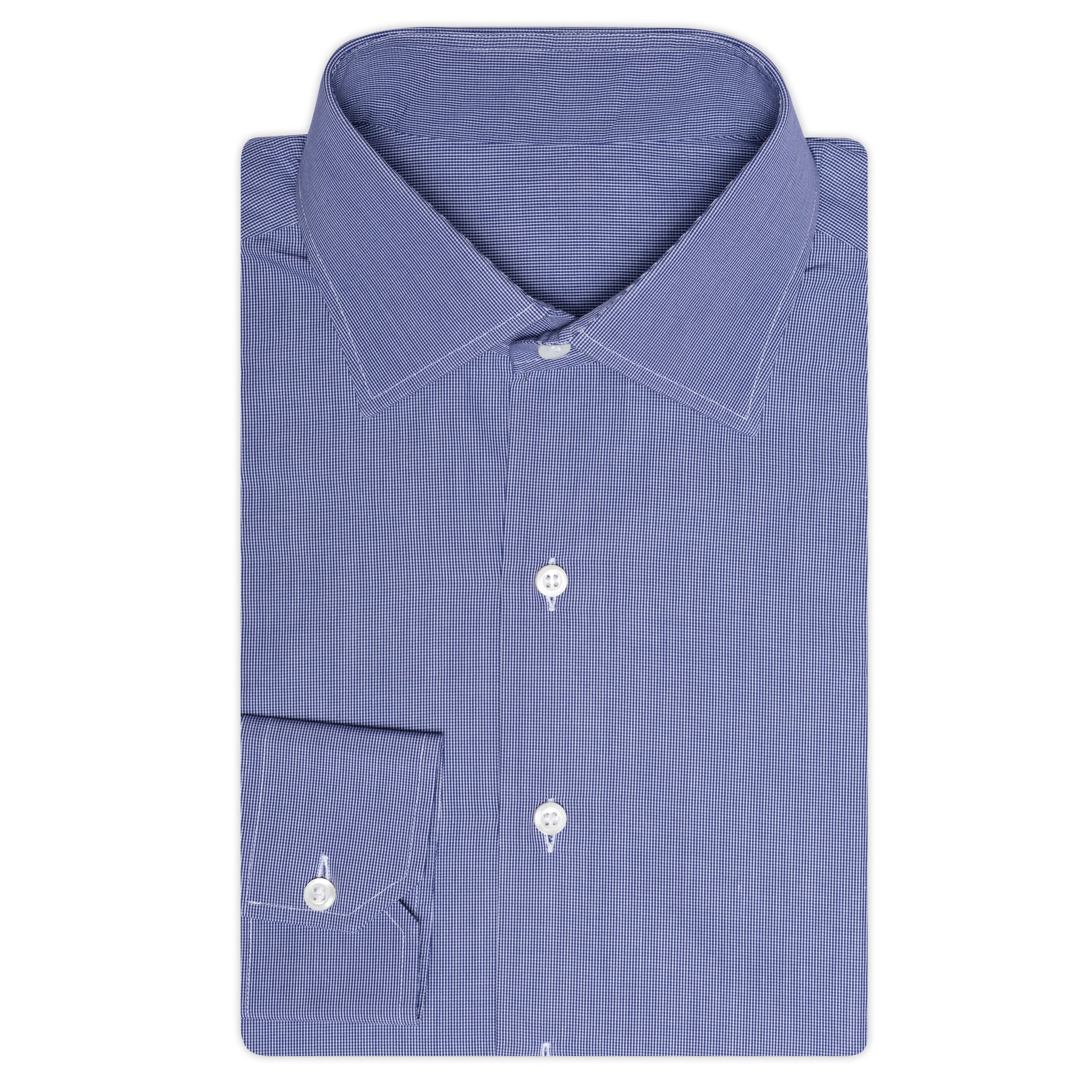 BESPOKE ATHENS Handmade Blueed Cotton Dress Shirt EU 41 NEW US 16