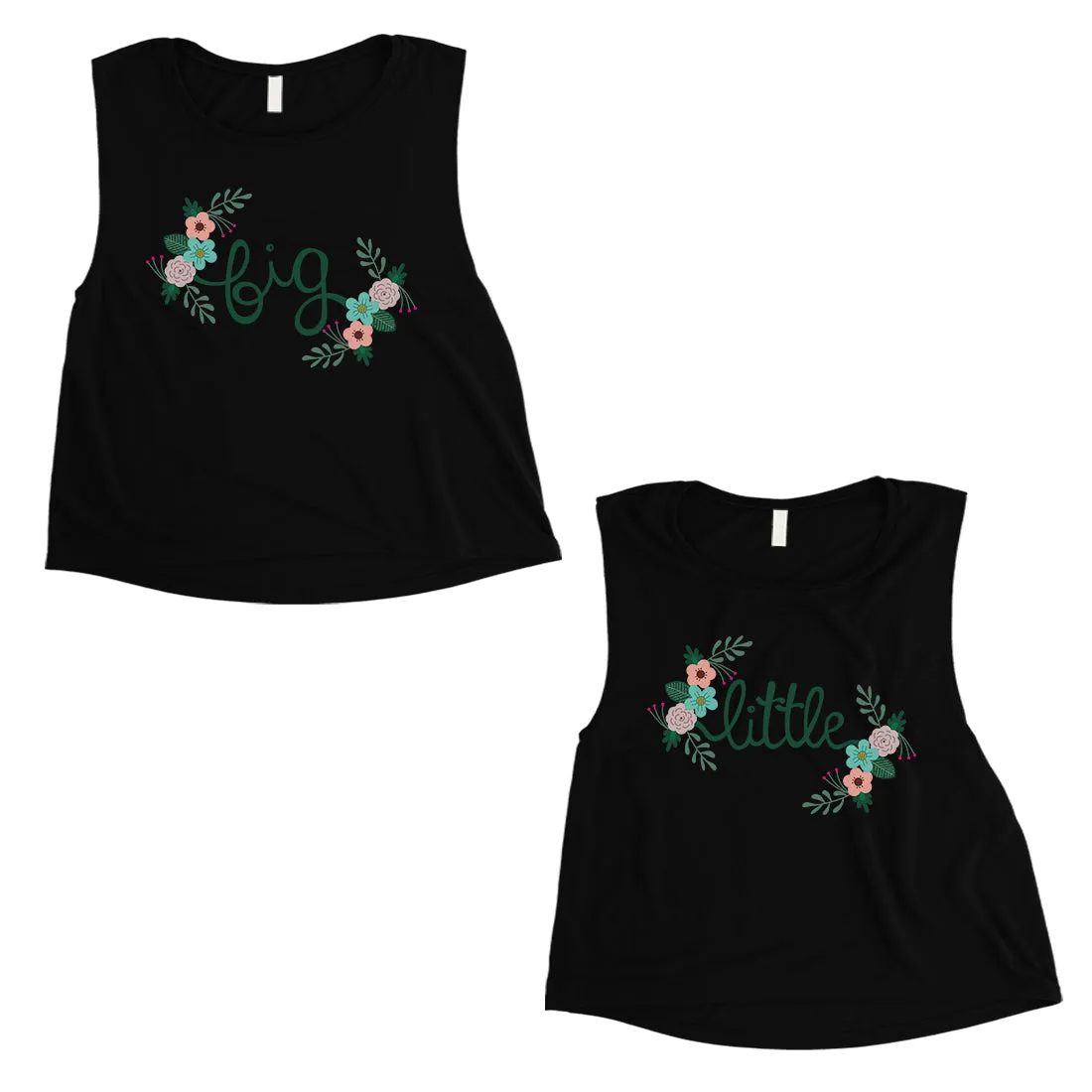 Big Little Floral BFF Matching Crop Top Womens Wonderful Sorority