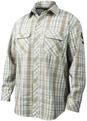 Black Stallion Khaki Plaid AR/FR Cotton Work Shirt WF2110-PK