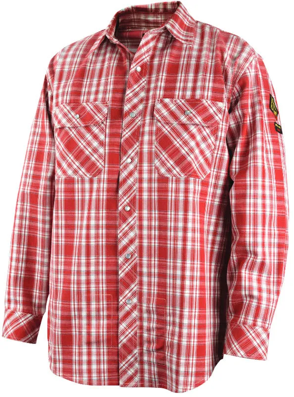 Black Stallion Red Plaid AR/FR Cotton Work Shirt WF2110-PR