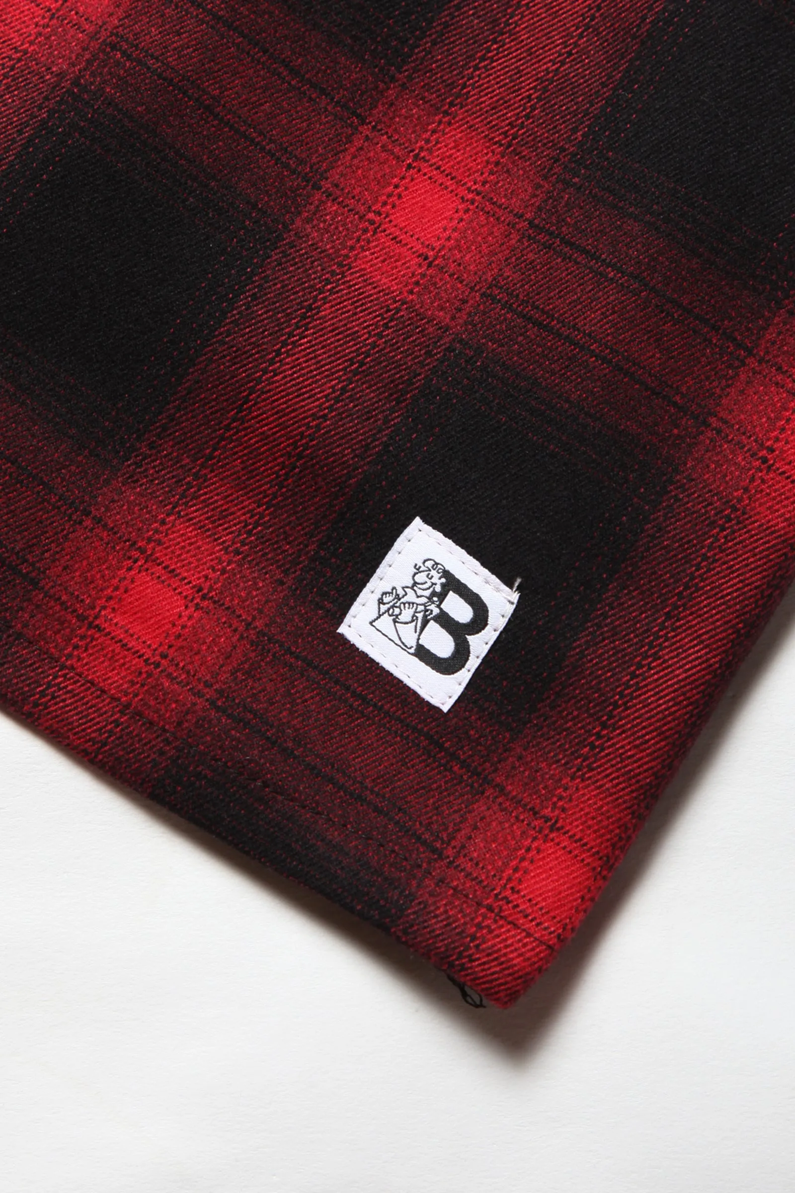 Blacksmith - Shadow Plaid Quarter Zip - Black/Red