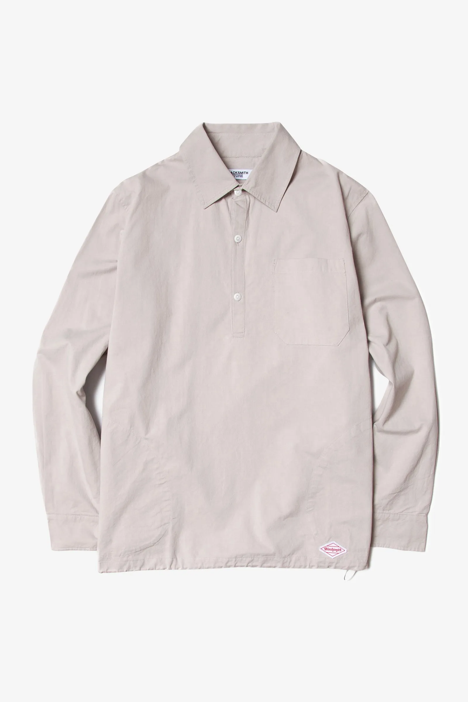 Blacksmith - Washed Popover Shirt - Dove Grey