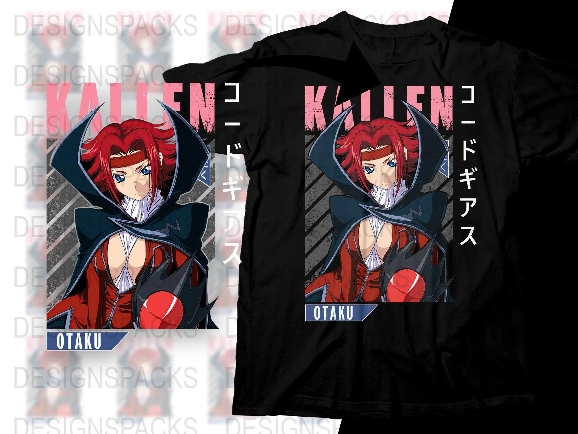 Bold Anime Kallen Png Digital Download Otaku Design