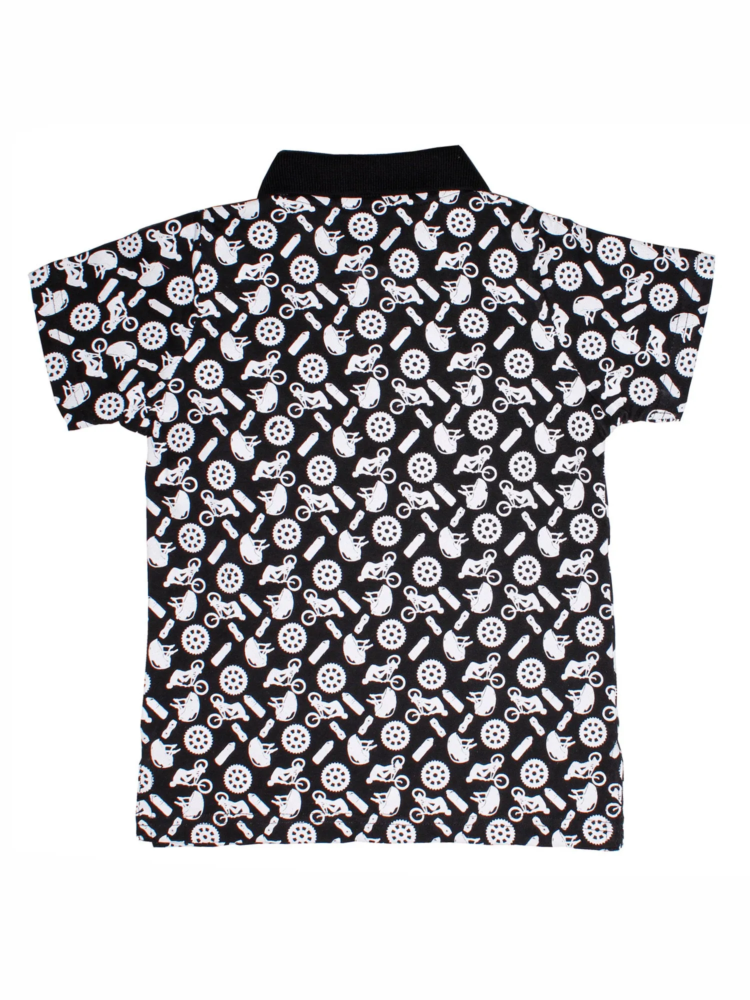 Boys Printed Jersey Polo Tee