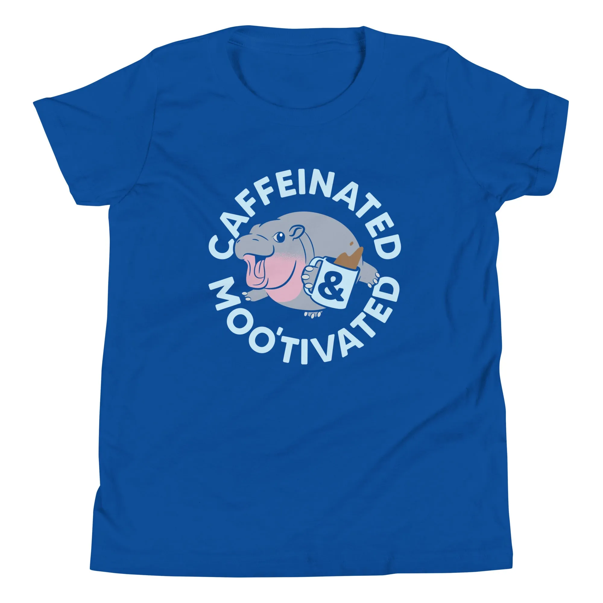 Caffeinated & Moo'tivated Kid's Youth Tee