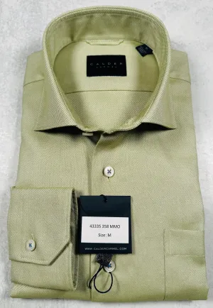 Calder Carmel Ultimate Brushed Oxford Solid Sport Shirt in Apple