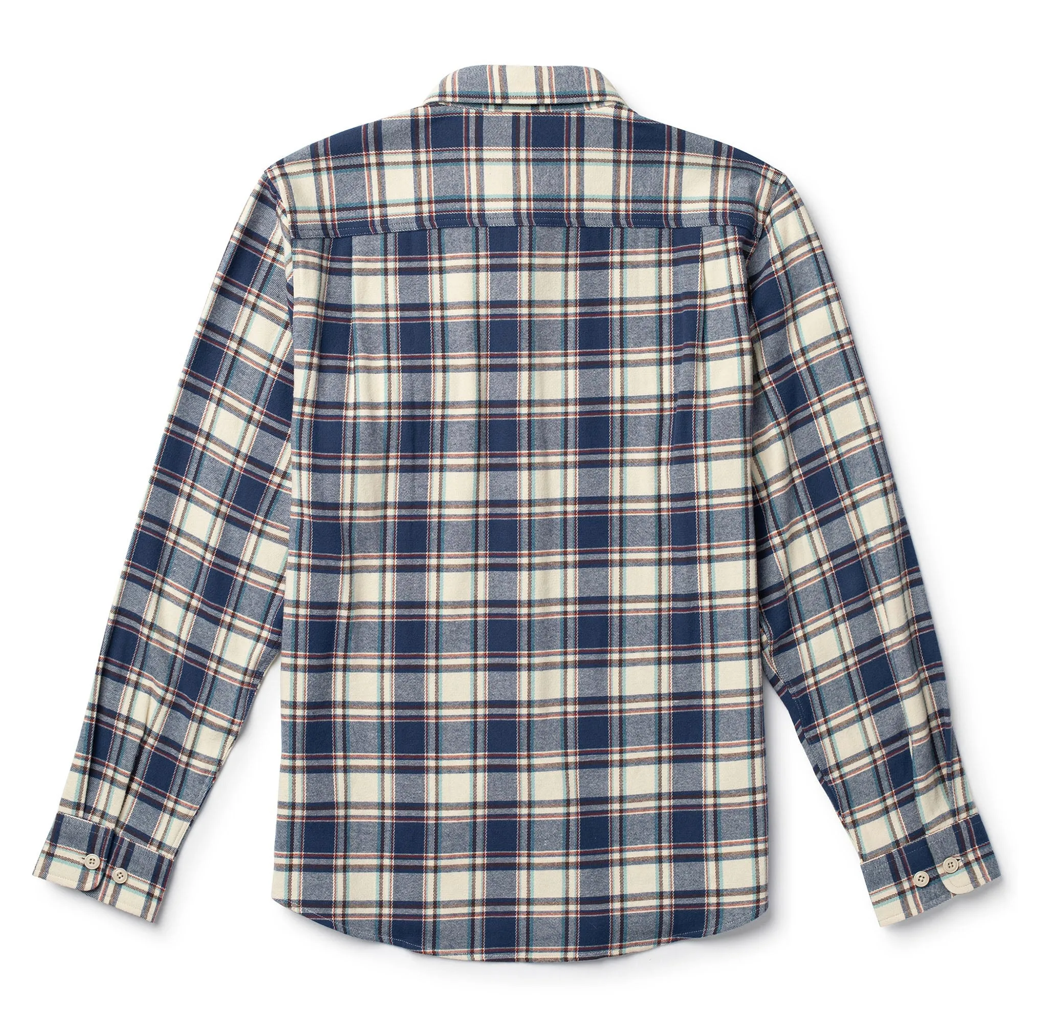 CALICO FLANNEL NATURAL BLUE