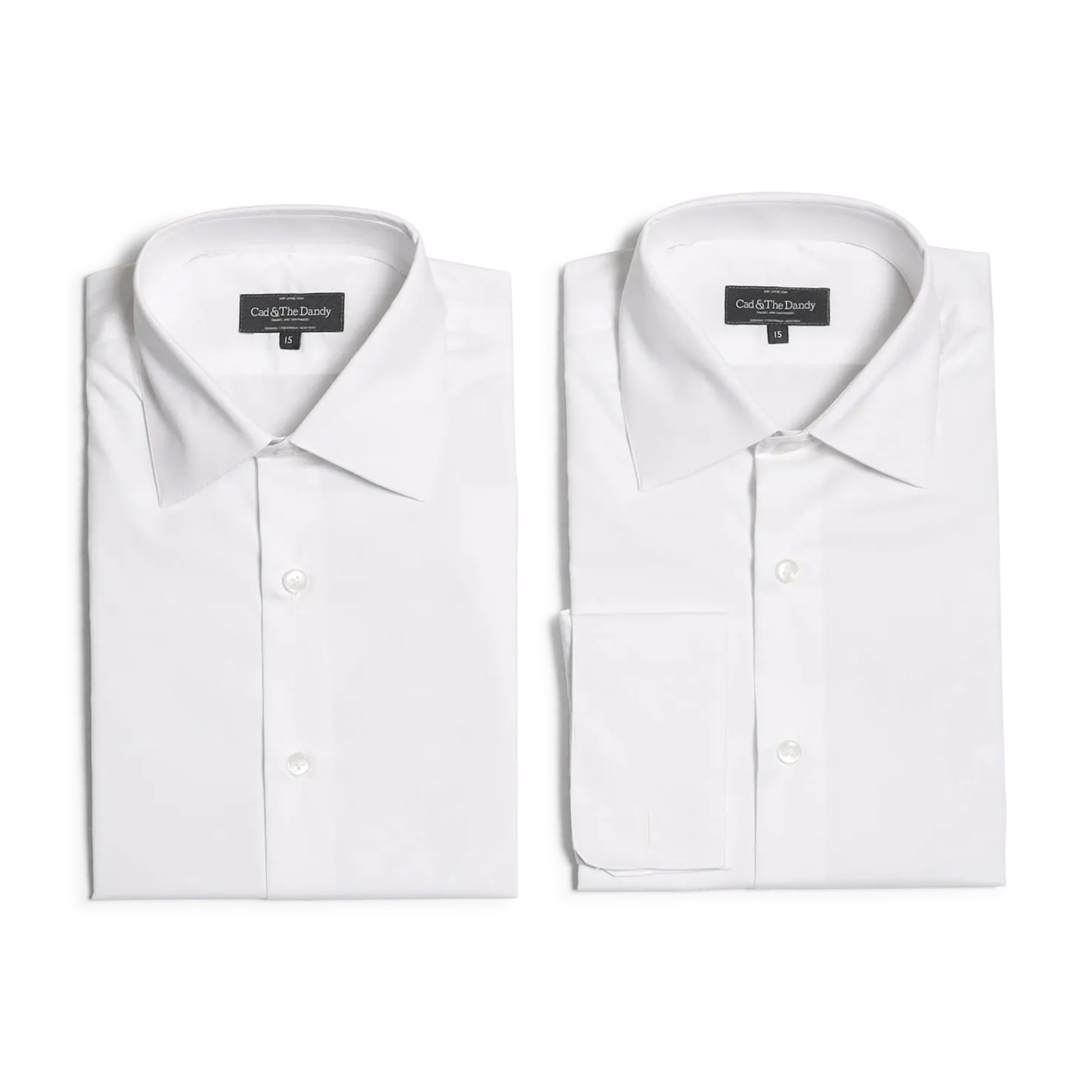 Classic Collar, Single Cuff Shirt in White Poplin