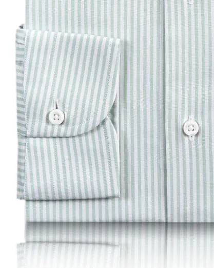 Classic Oxford: Light Green University Stripes Shirt