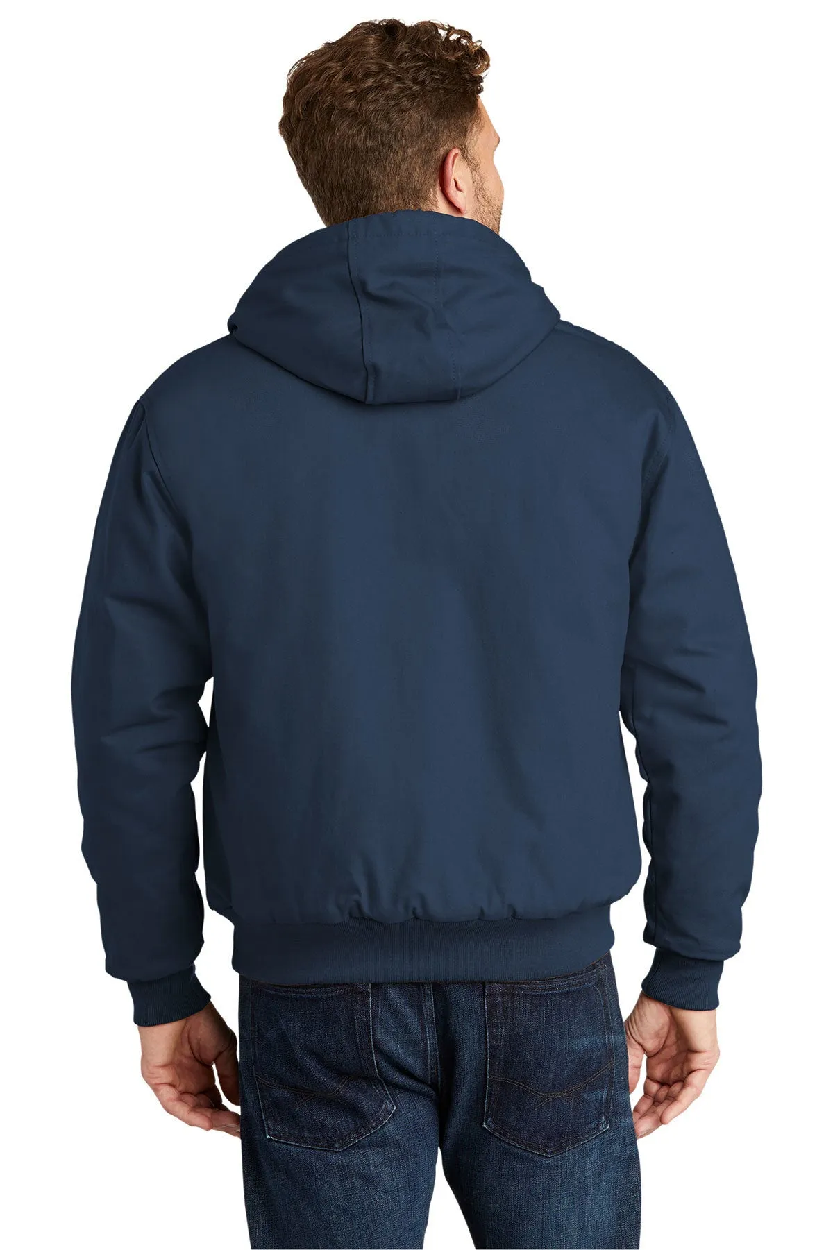 CornerStone Duck Cloth Hooded Work Jacket, Navy