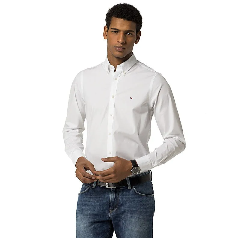 Cotton Poplin Stretch Slim Fit Shirt