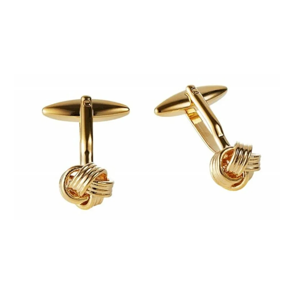 Cudworth Gold Plated Knot Cufflinks