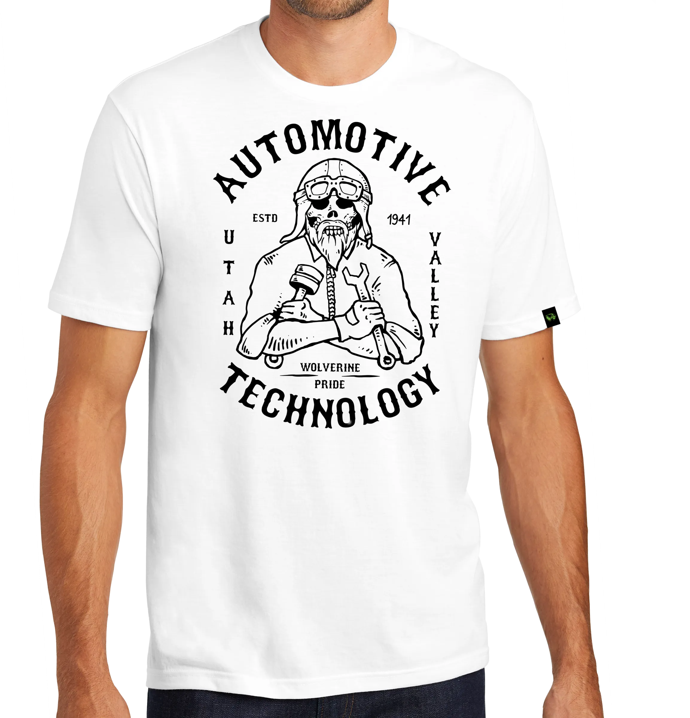 District Perfect Tri Tee- Automotive Skull