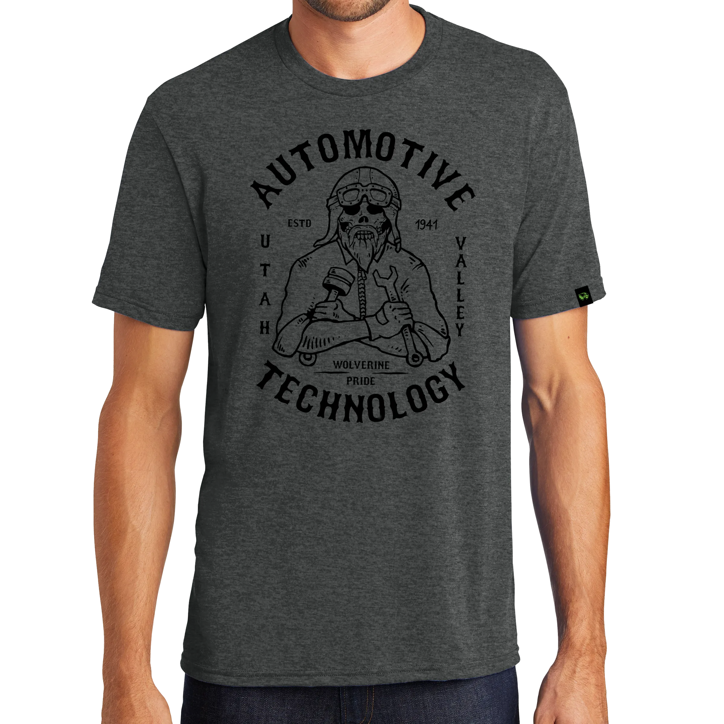 District Perfect Tri Tee- Automotive Skull