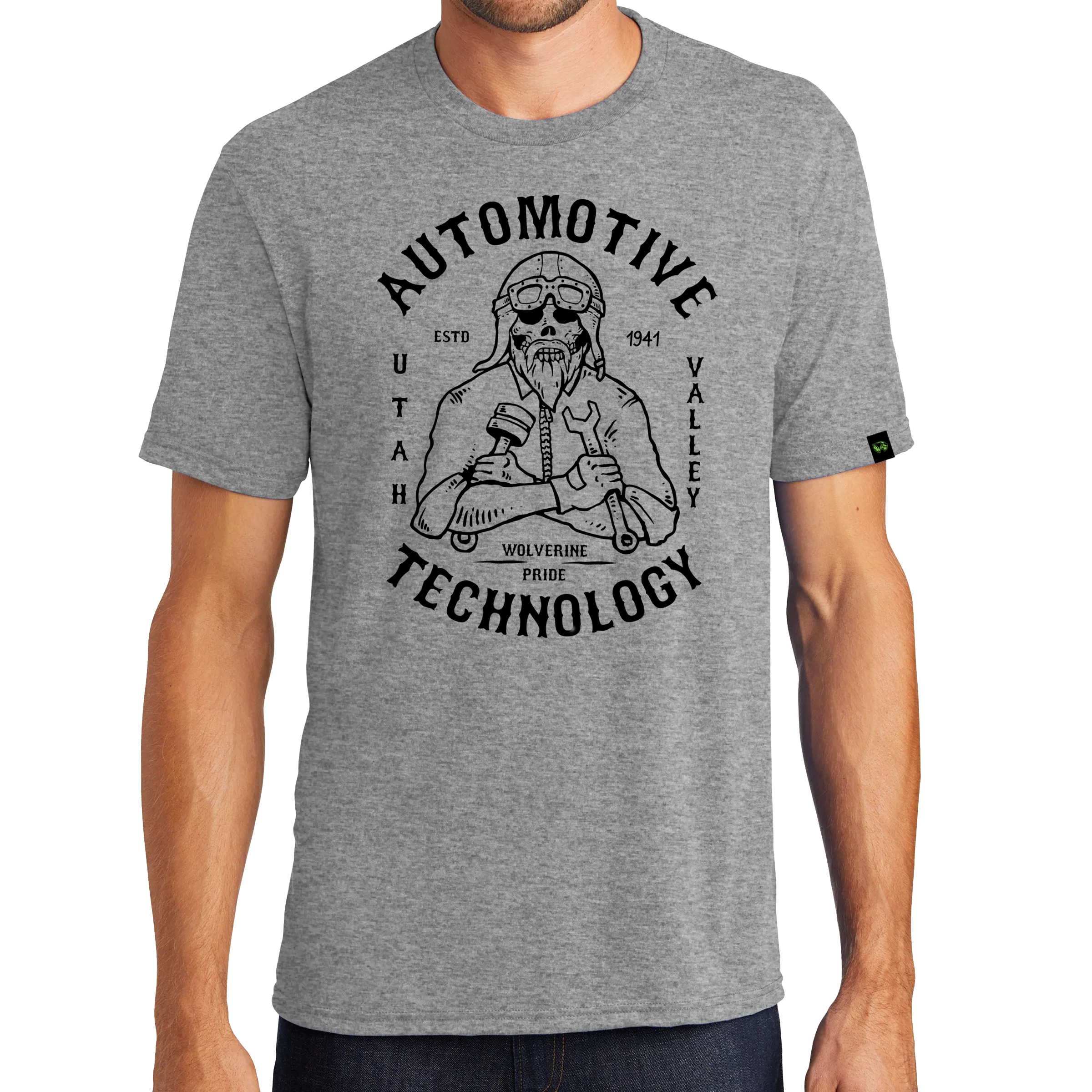 District Perfect Tri Tee- Automotive Skull