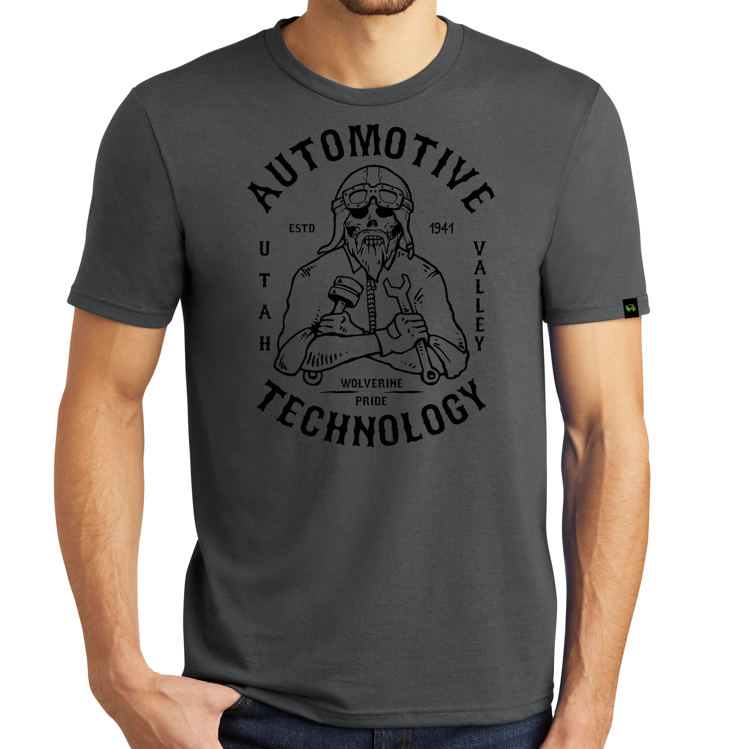 District Perfect Tri Tee- Automotive Skull