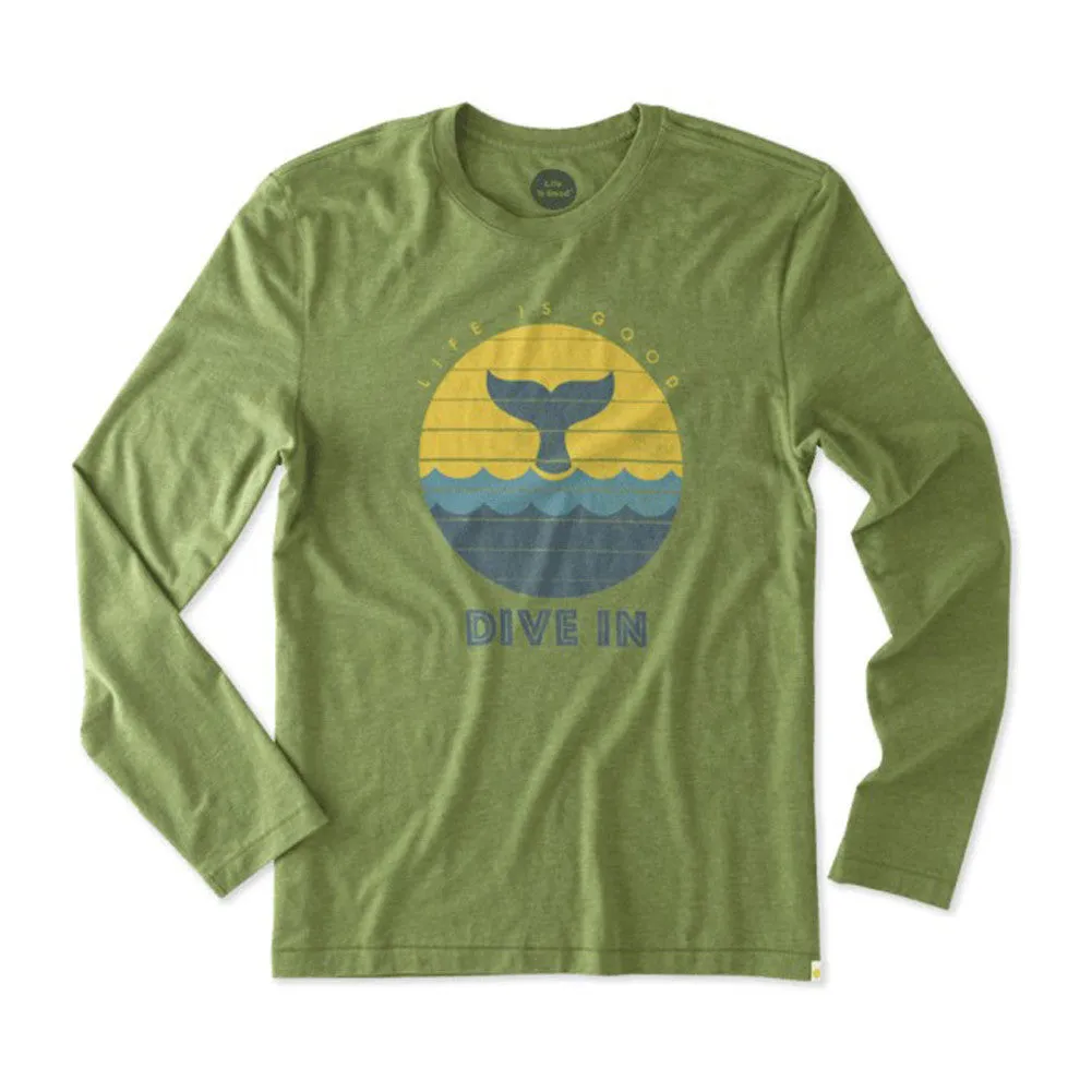 Dive In Whale Long Sleeve T-Shirt by Life is good