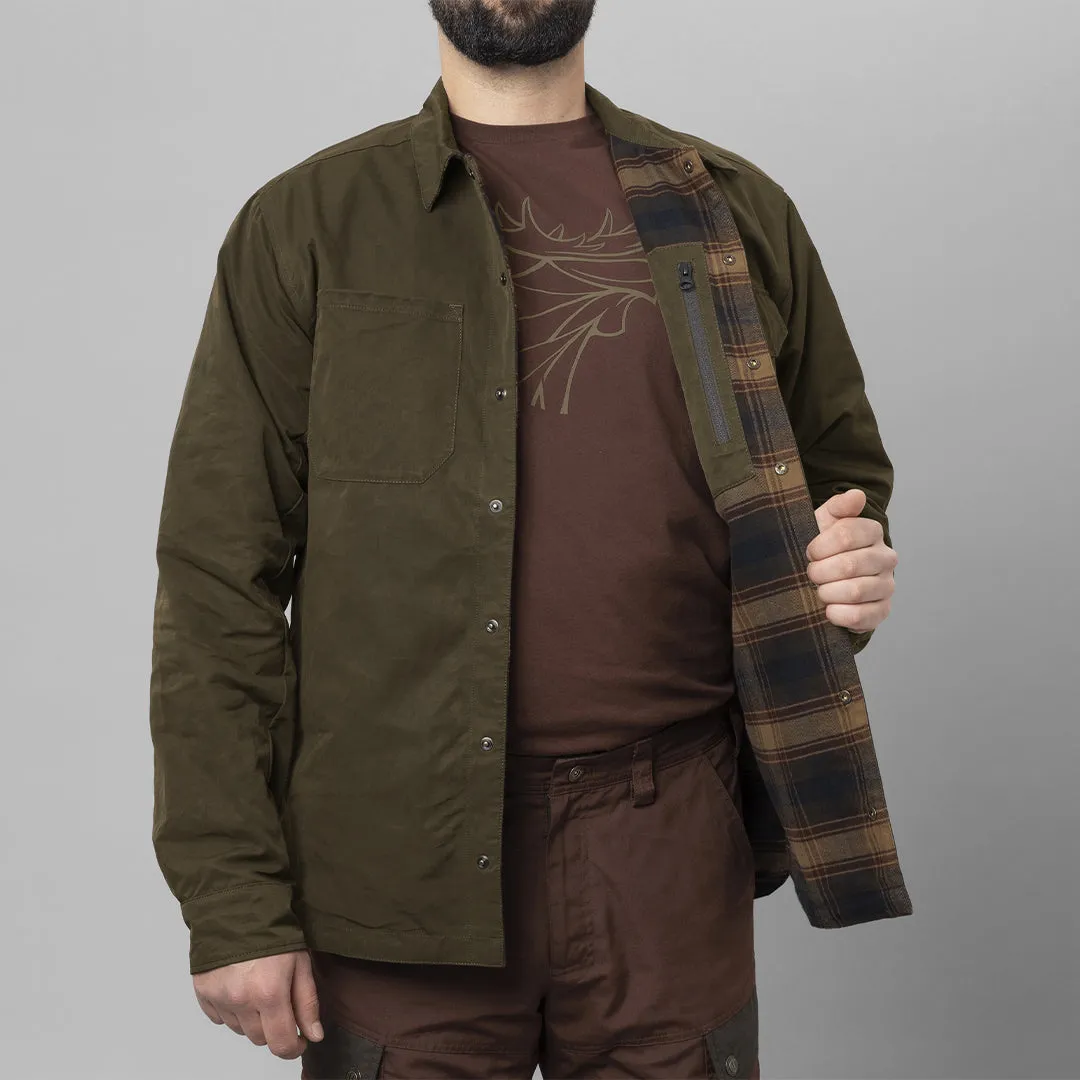 Eirik Reversible Shirt Jacket - Dark Warm Olive/Burgundy by Harkila