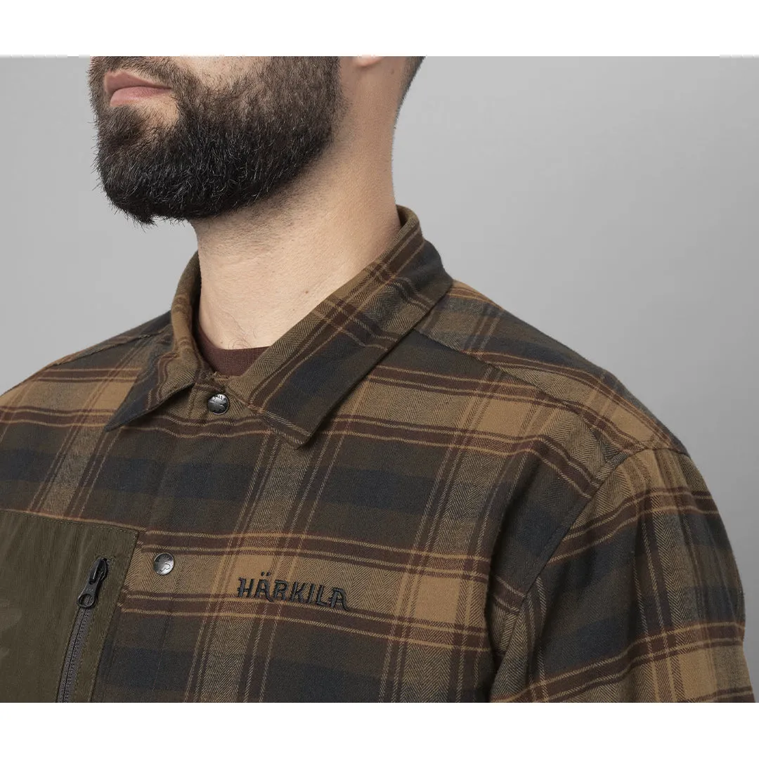 Eirik Reversible Shirt Jacket - Dark Warm Olive/Burgundy by Harkila