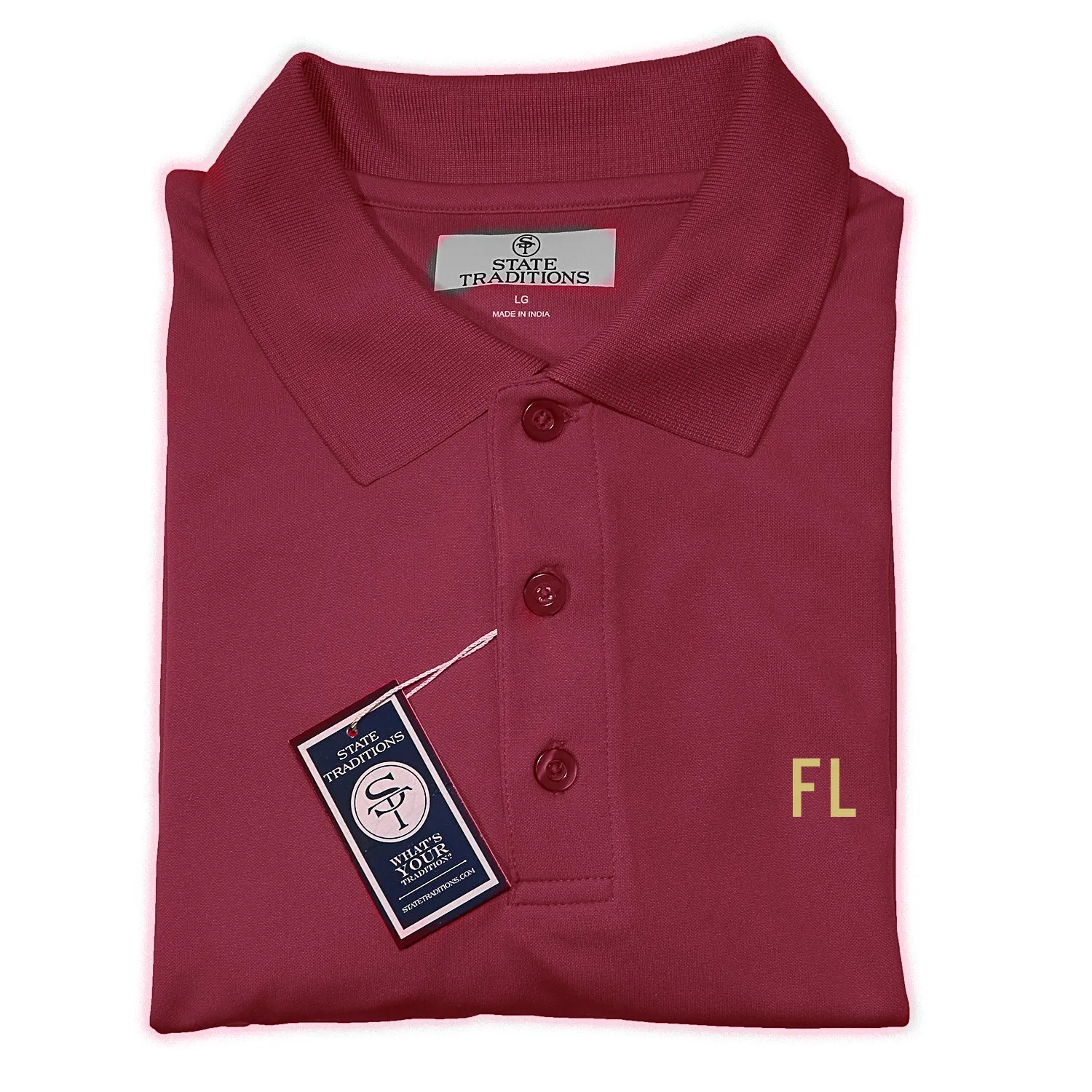 Florida "FL" State Letters Performance Polo