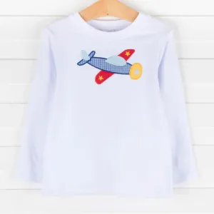 Flying High Applique Shirt, White