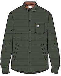 Grain Recycled Insulated Overshirt - Khaki