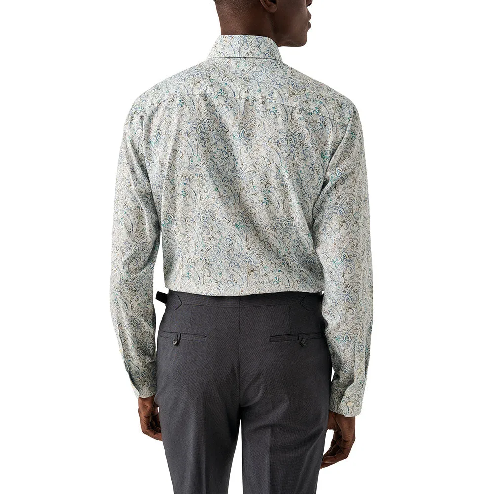 Green Paisley Cotton-TENCEL™ Contemporary Fit Shirt