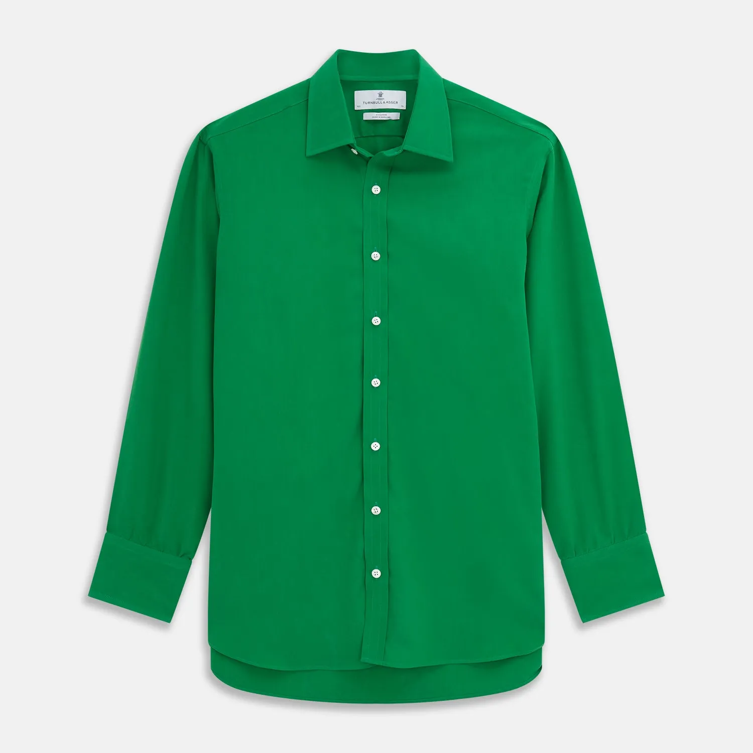 Green Sandwashed Silk Regular Fit Mayfair Shirt