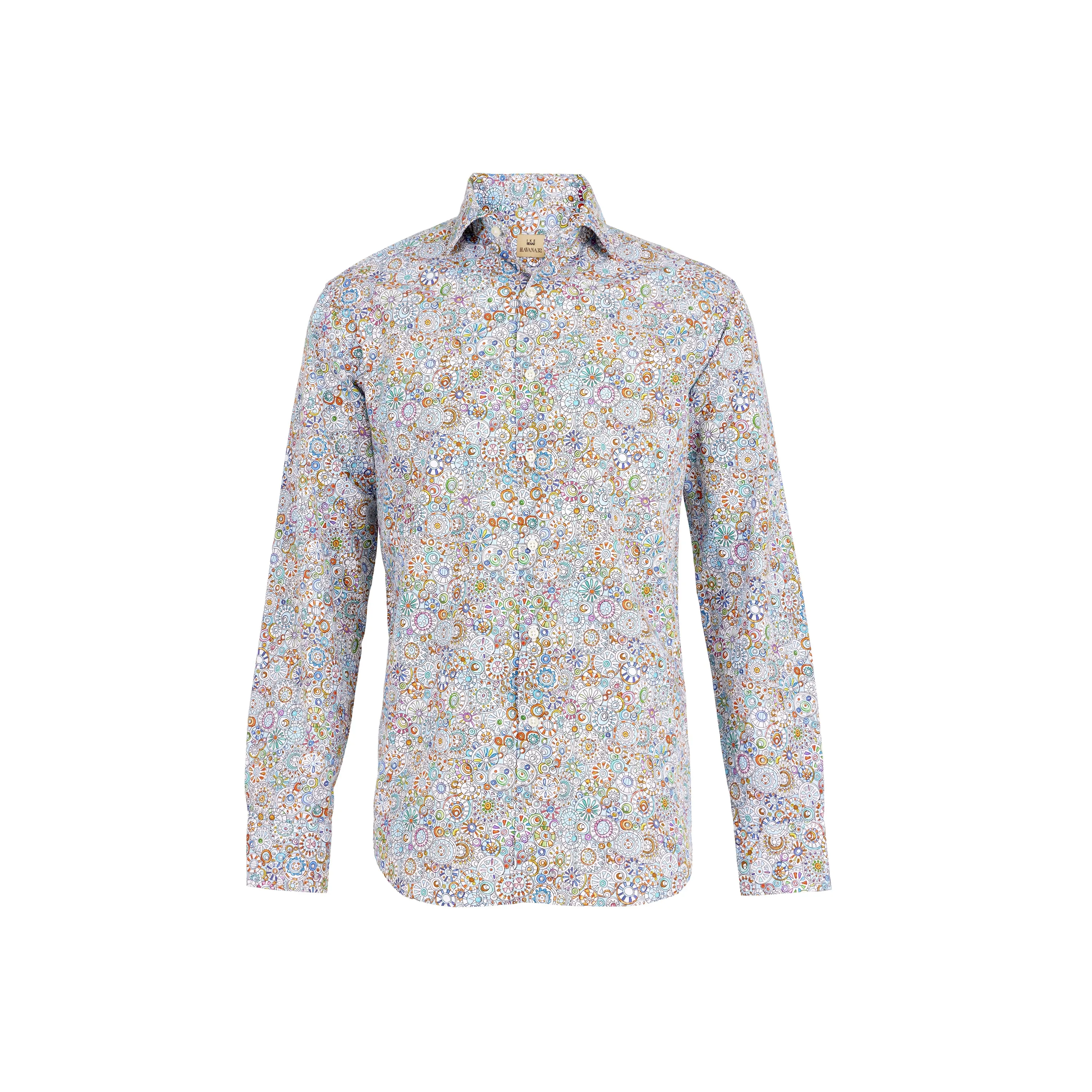 Hanava '32 Multi-Color Pinwheel Print Sport Shirt