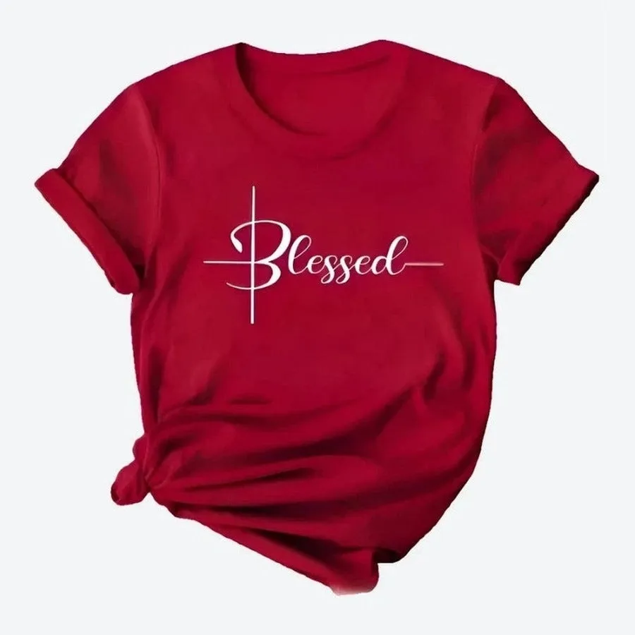 Inspirational Blessed Graphic T-Shirts