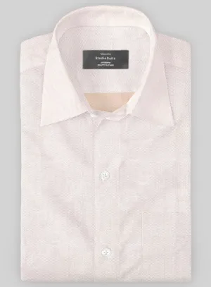 Italian Lombardo Rib Rose Beige Shirt