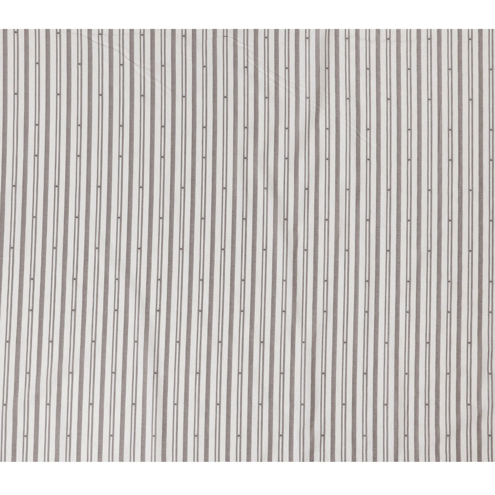 Ivory & Taupe Geometric Striped 100% Cotton Shirting Fabric, 150 cm Width, Made in Italy-D20511