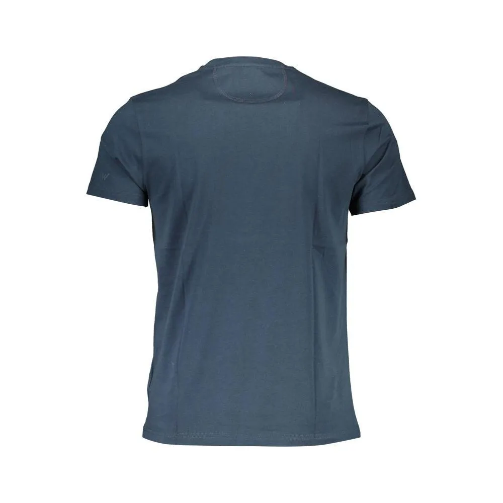 La Martina Blue Cotton Men T-Shirt