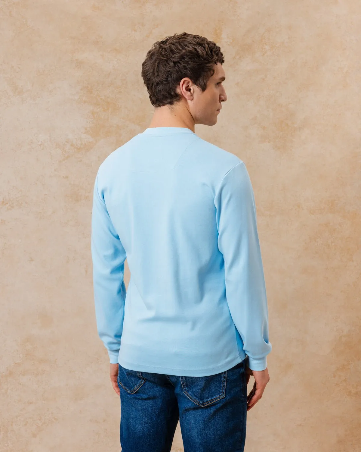 Light Blue Lux Jersey with Butterfly Accents