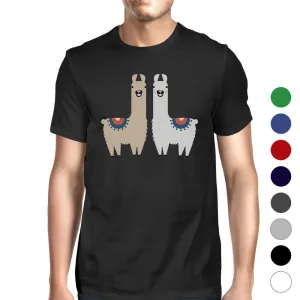 Llama Pattern Mens Cute Christmas Unique Design T-Shirt Funny Gift