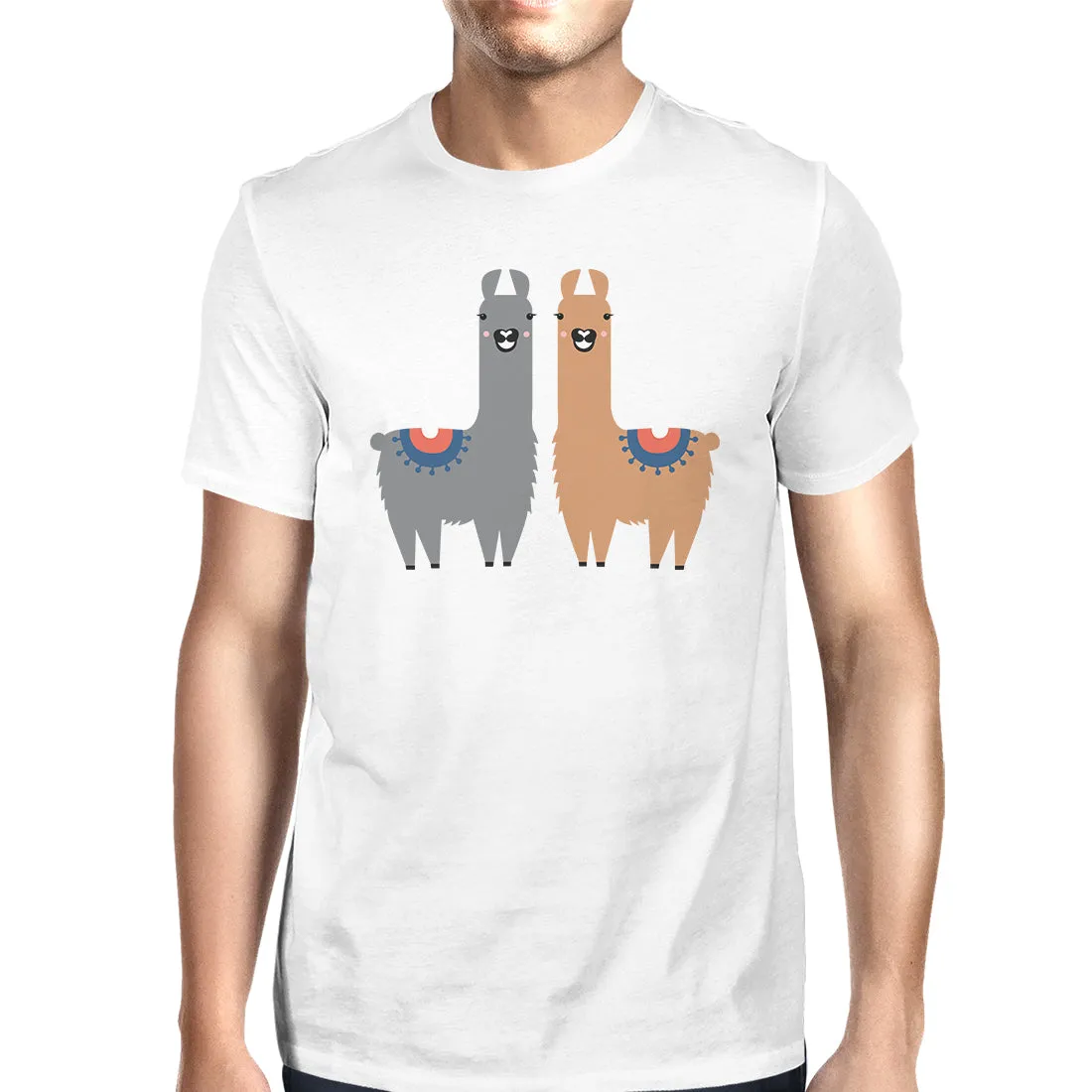 Llama Pattern Mens Cute Christmas Unique Design T-Shirt Funny Gift