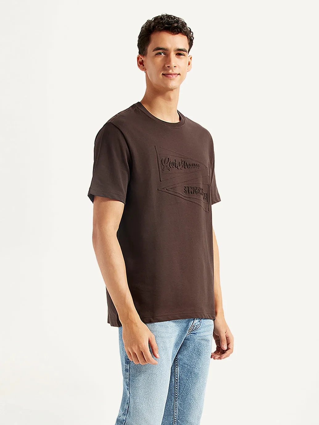 Men's Embossed Crew Neck T-shirt