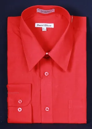 Men's Red Long Sleeve Dress Shirt