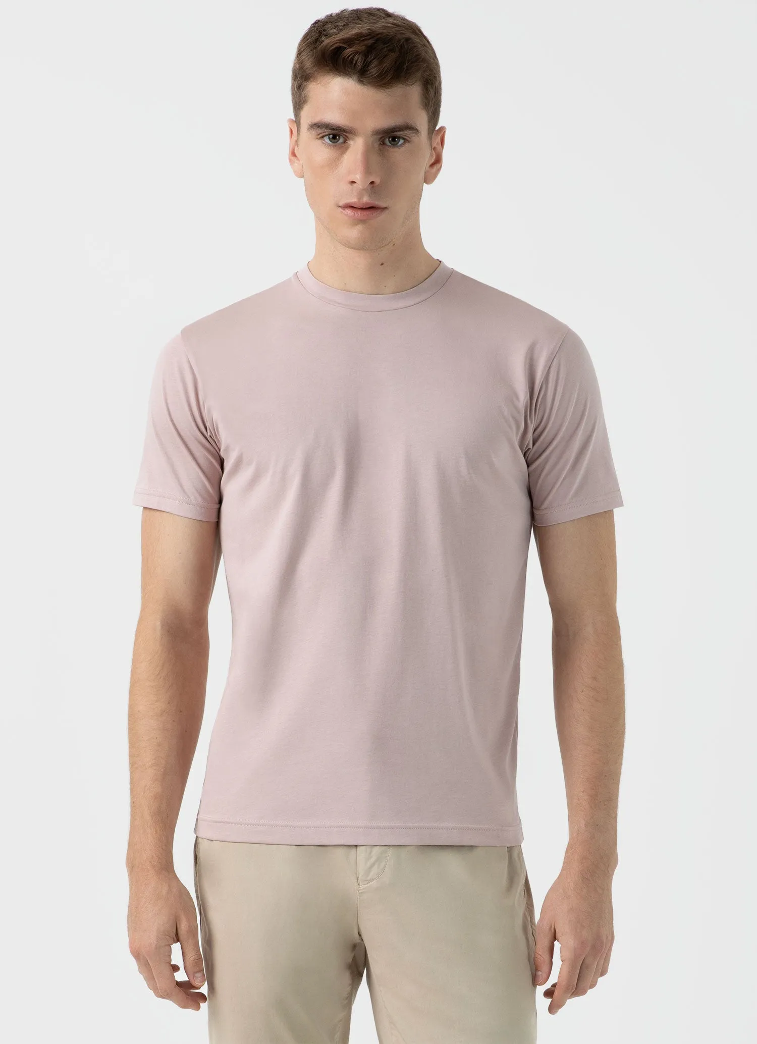 Men's Riviera Midweight Tshirt in Pale Pink